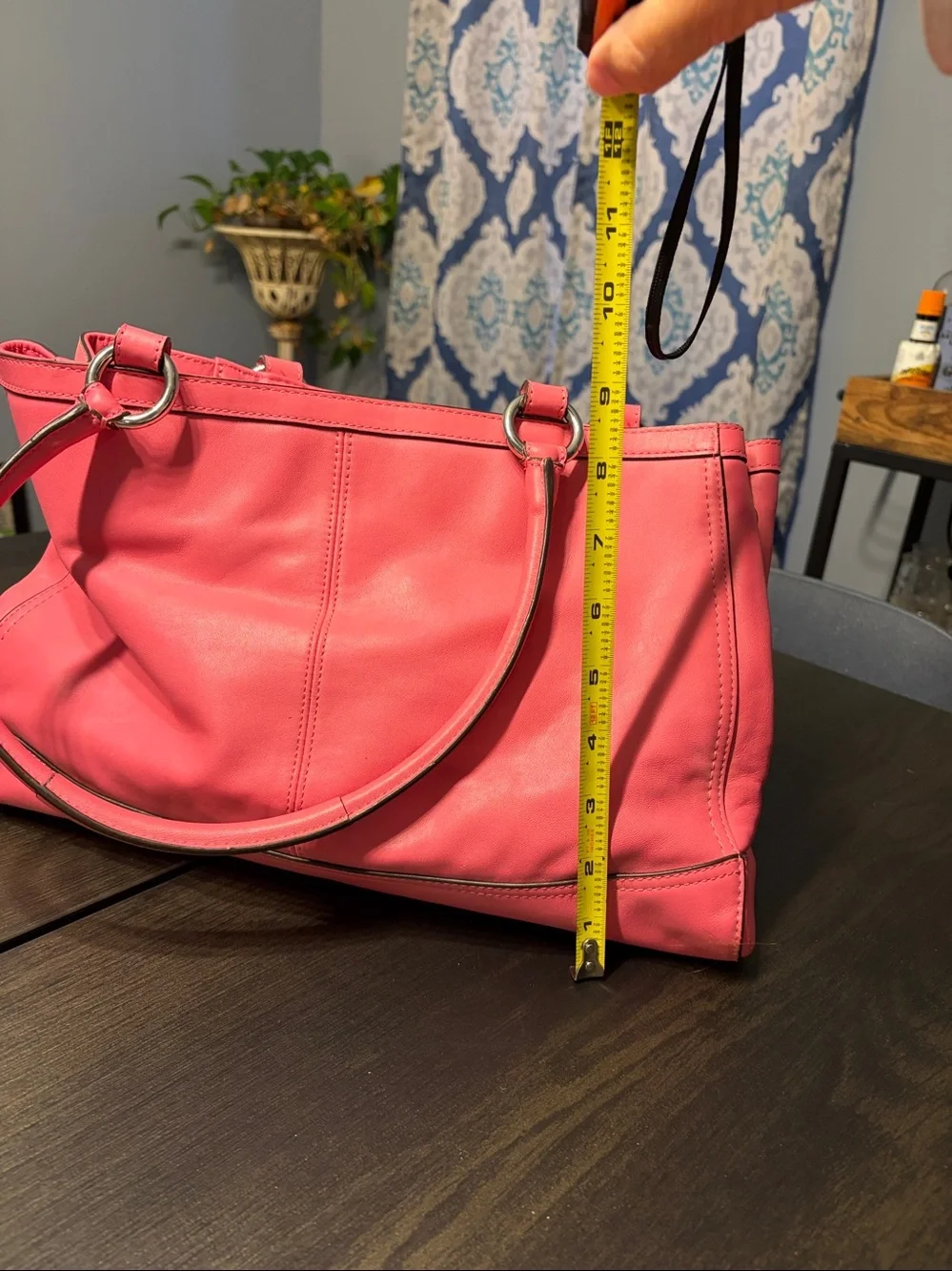 Coach Park Pink Leather Carryall Tote Shoulder Bag F19728